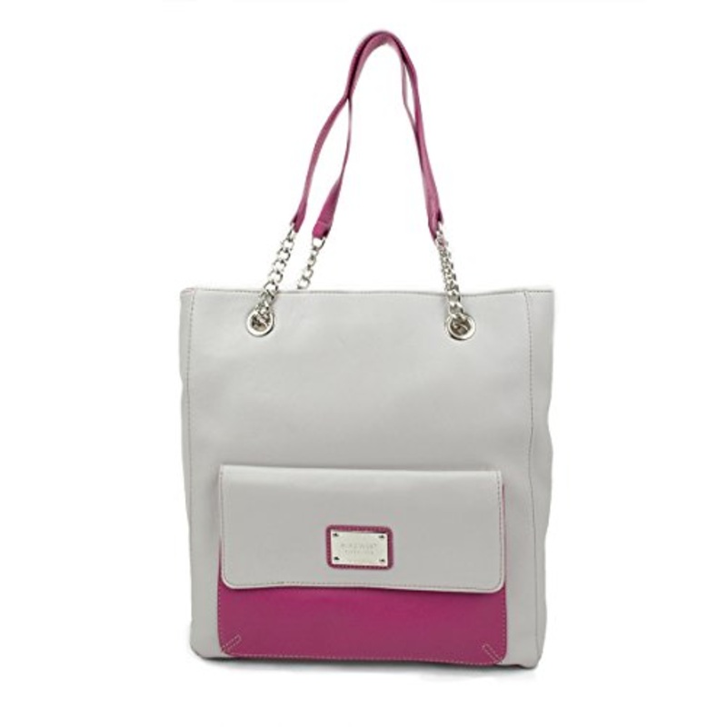 Envelope Tote Tote, Soft Touch Pvc, Color Mist Grey/Pink
