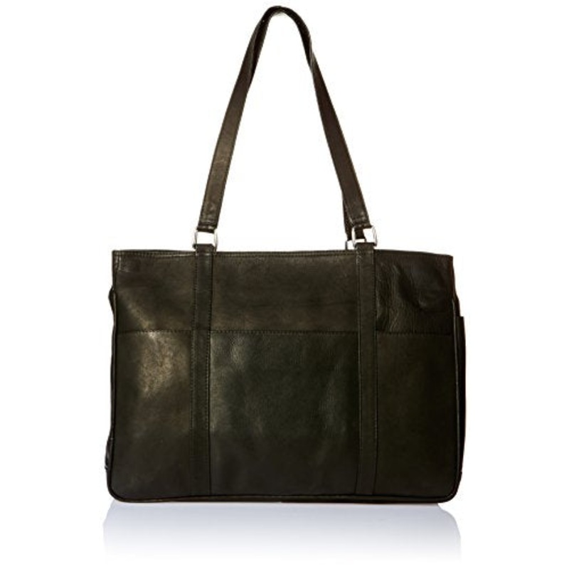 Piel Leather Large Shopping Bag, Black, One Size