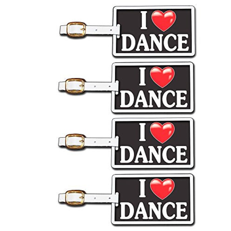 Tag Crazy I Heart Dance Four Pack, Black/White/Red, One Size