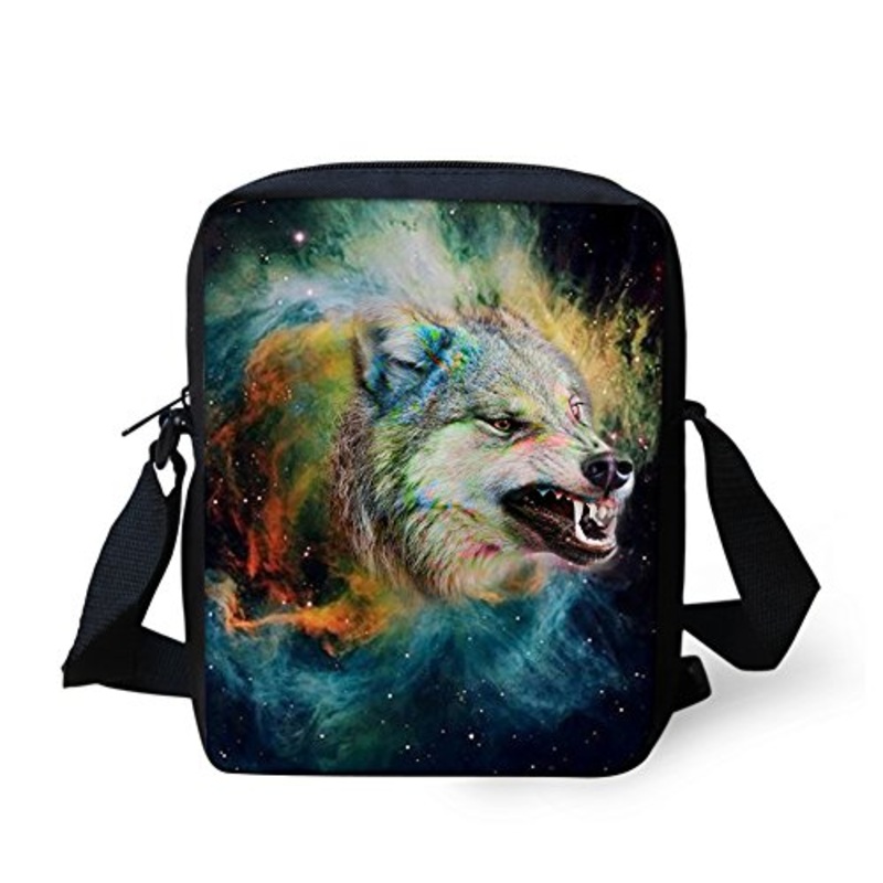 Thikin Galaxy 3D Animal Print Small Crossbody Bags Shoulder Handbag For Kids