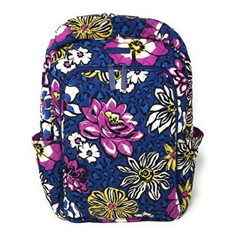 Vera Bradley Laptop Backpack (Updated Version) with Solid Color Interiors (African Violet with Purple Interiors)