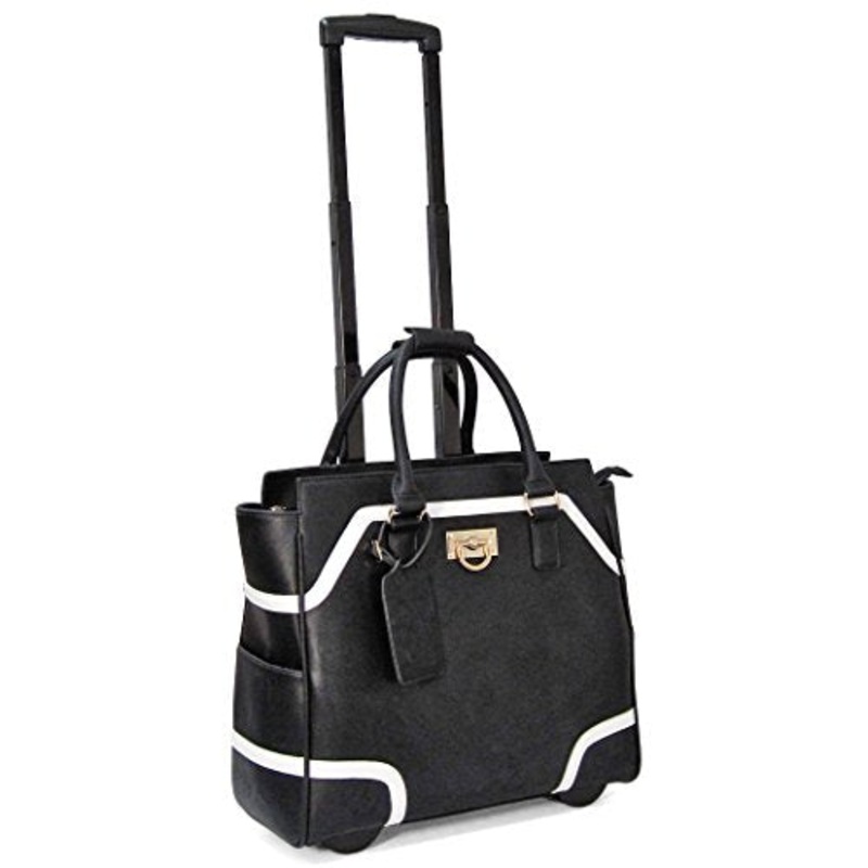 Cabrelli Color Block Laptop Rollerbrief, Black, One Size