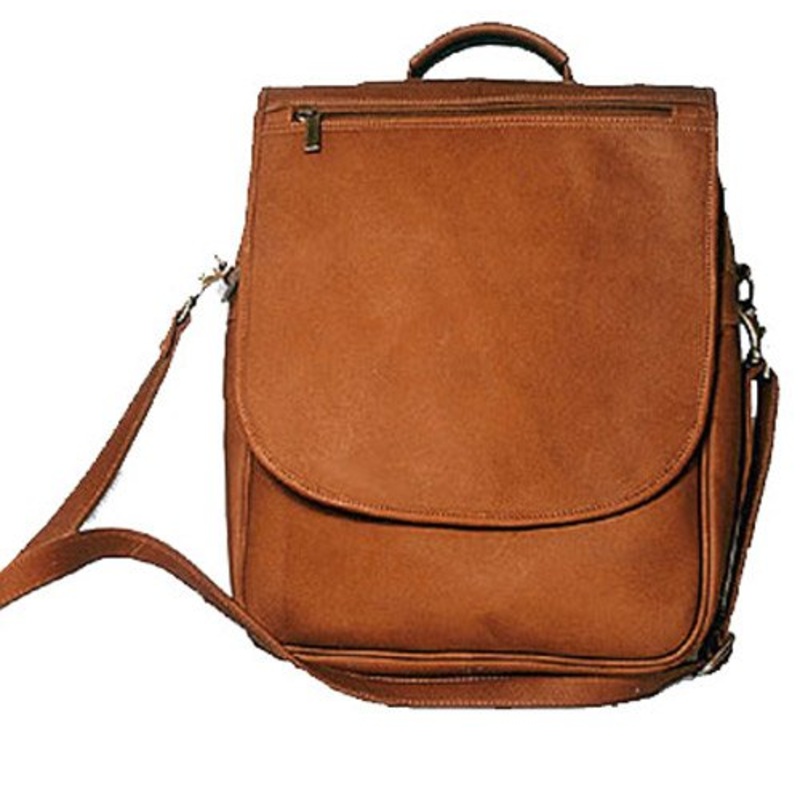 David King & Co. Vertical Expandable Portfolio Backpack, Tan, One Size