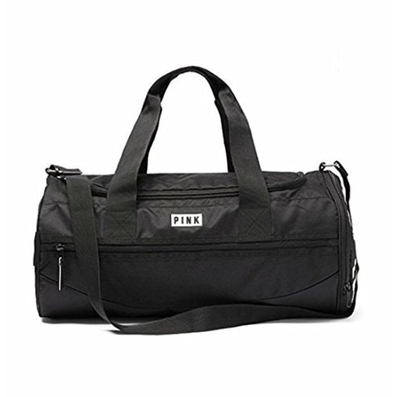 Victoria'S Secret Pink Pure Black Duffle Tote Bag