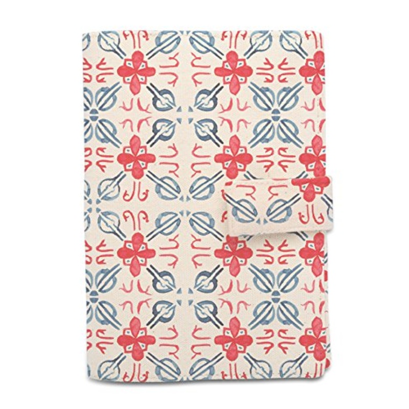 Vintage Watercolor Floral Pattern Beige Canvas Passport Holder Cover Casewas_11