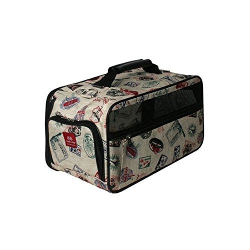 Bark-N-Bag Classic Postage Stamp Collection Pet Carrier, Medium