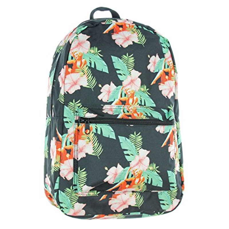 Bioworld Marilyn Monroe Hibiscus Flowers All Over Print Backpack