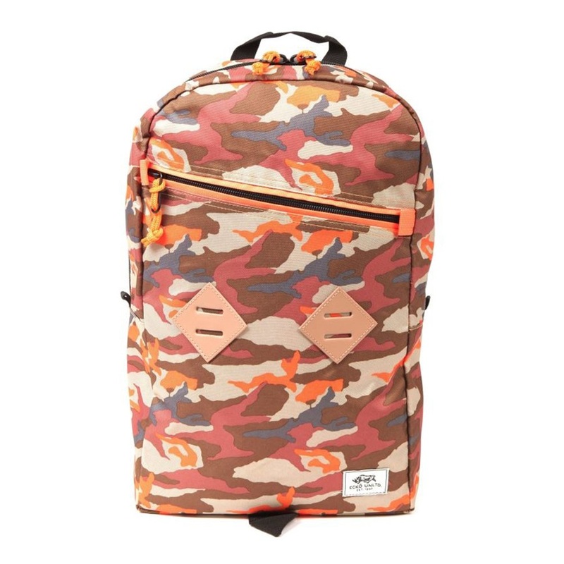 Ecko Unltd. Unisex Camo Pop Zipper Everyday Backpack, Orange, Medium (23 in. - 25 in.)