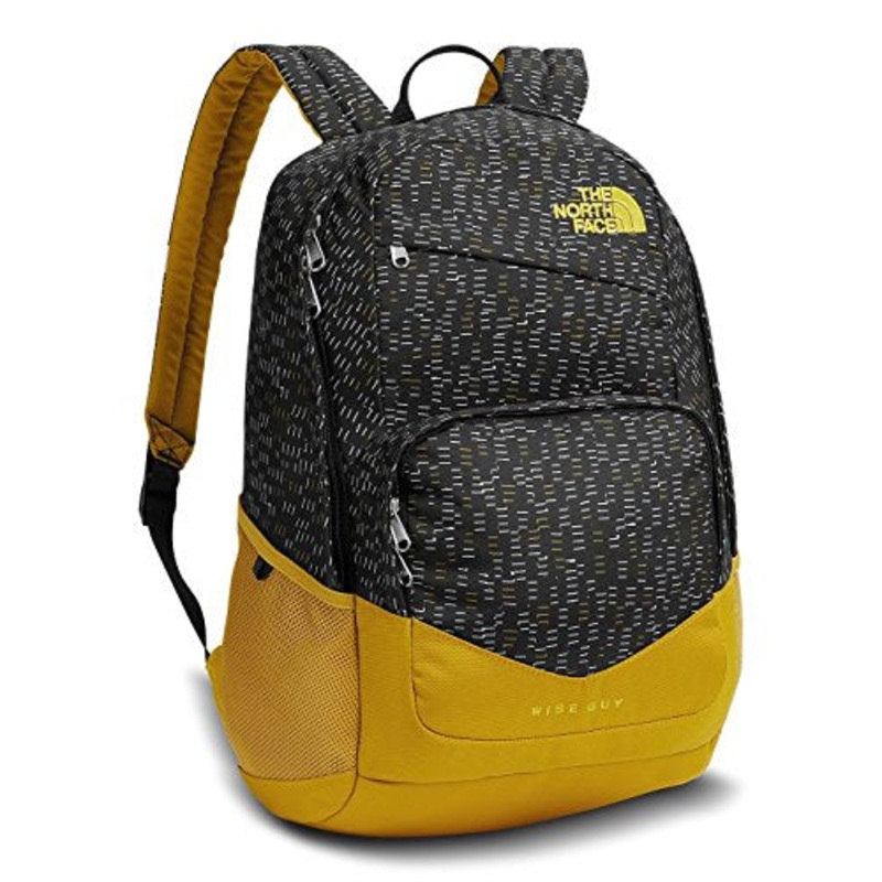 The North Face Wise Guy Backpack - Tnf Black Papercuts Print/Arrowwood Yellow - One Size