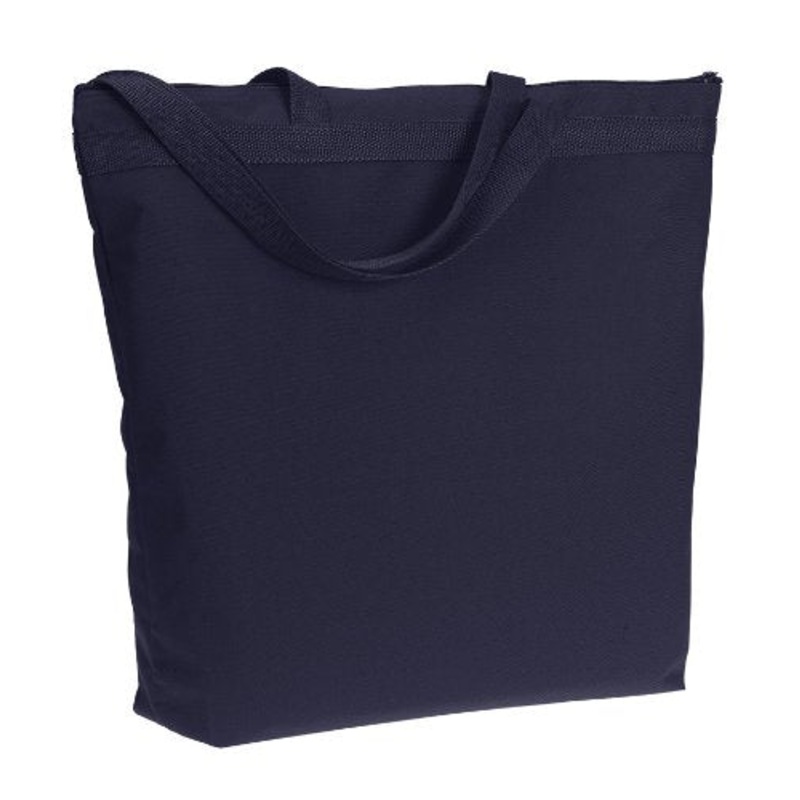 Ultraclub 8802 Zippered Tote Bag - Navy