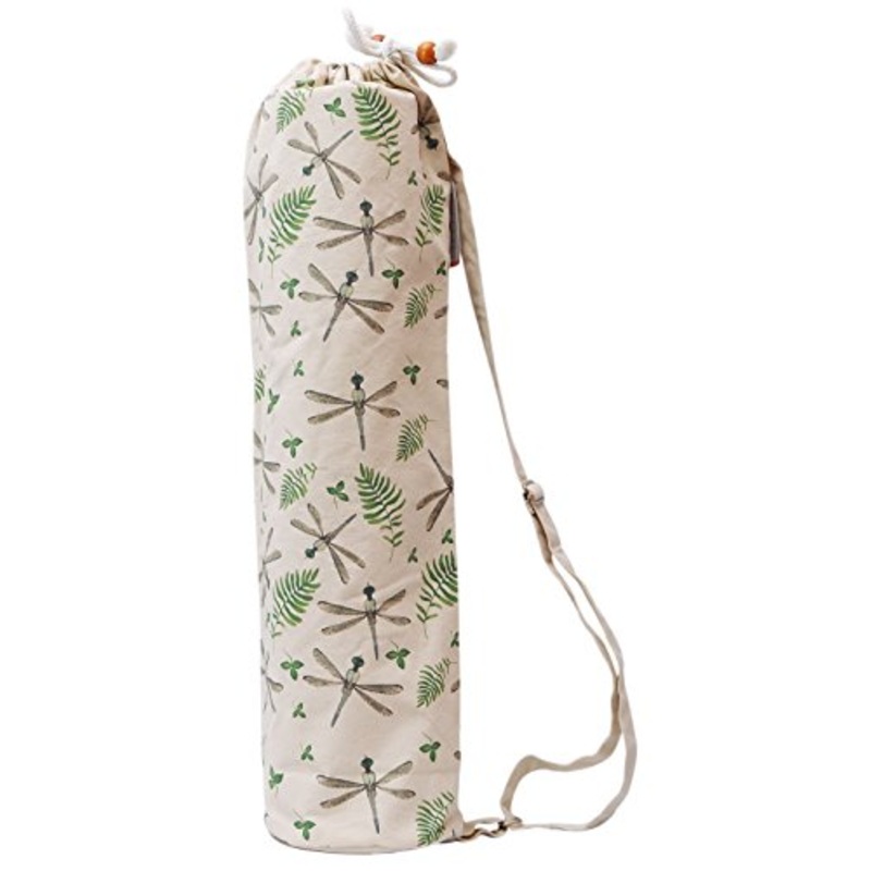 Watercolor Dragonfly Pattern Printed Canvas Yoga Mat Bags Carriers Was_41