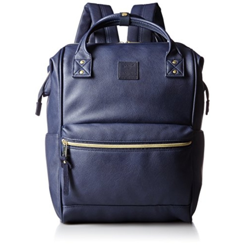 Anello Official Leather Cap Backpack AT-B1211 Navy Large