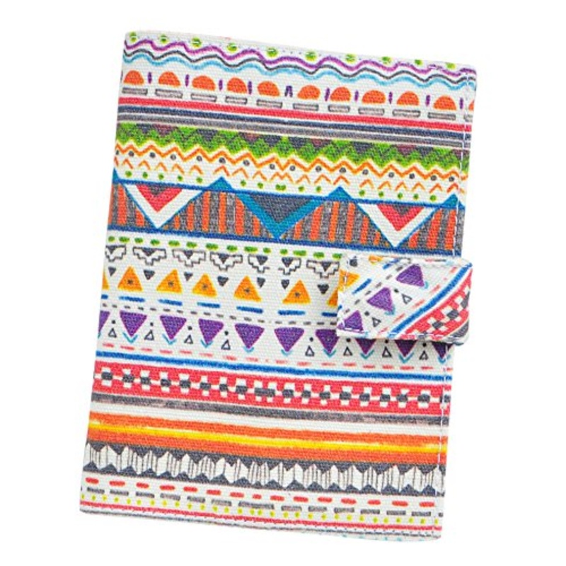 Aztec Patterns 23 Aztec Patterns Canvas Passport Holder Protect Cover Case