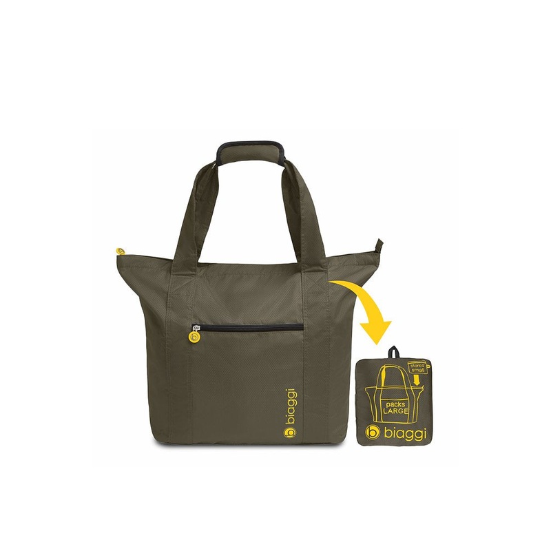 Biaggi Paksak Packable Tote Bag - As Seen on Shark Tank - Olive - 21-Inch
