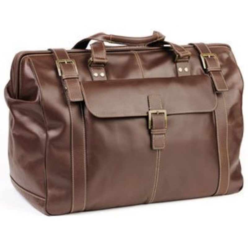 Boconi Bryant Safari Bag (Antiqued Mahogany With Houndstooth)