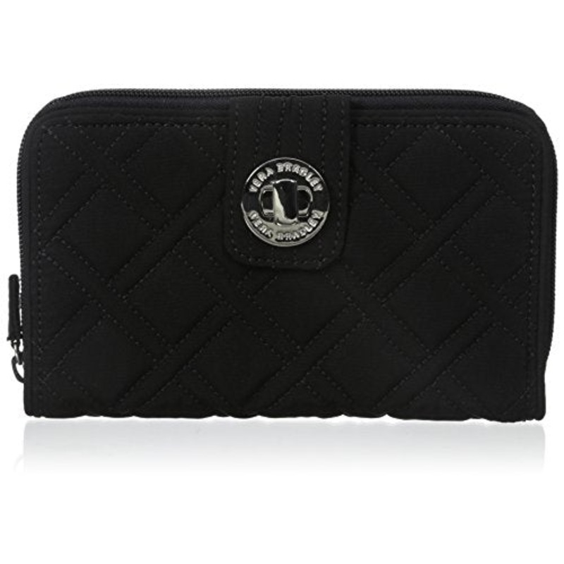 Vera Bradley Turnlock Wallet, Classic Black, One Size