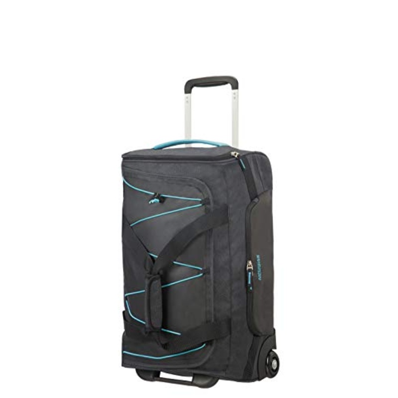 American Tourister Road Quest Wheeled Duffle 55/22 Travel Duffle, 55 cm, 42 liters, Grey (Graphite/Turquoise)