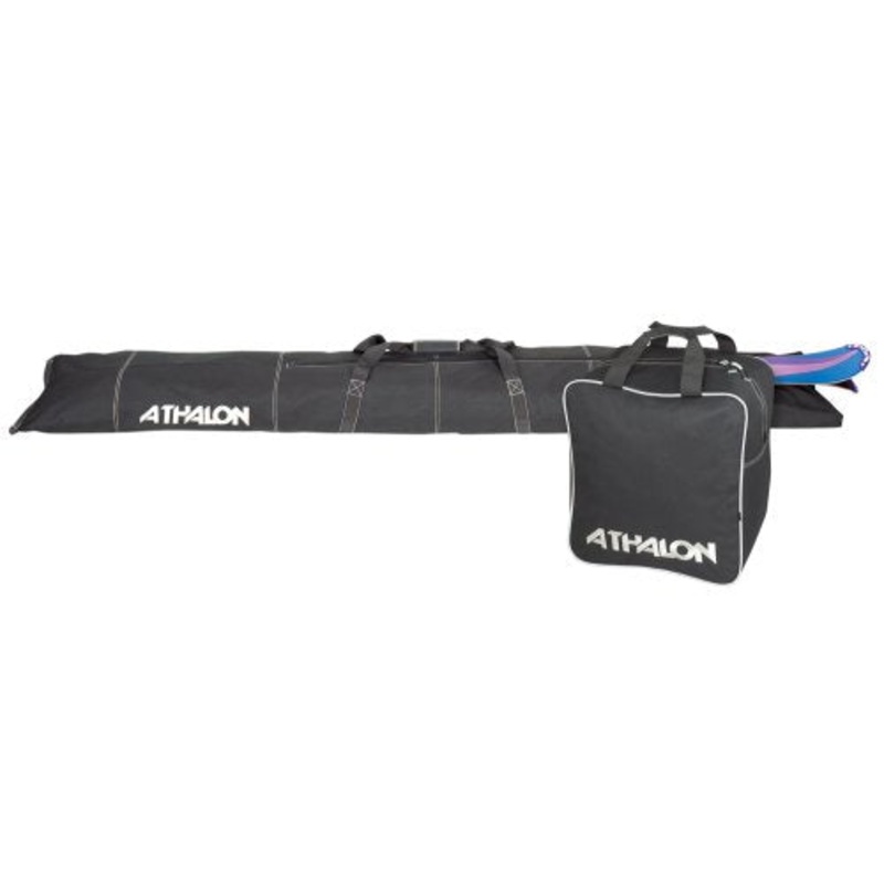 Athalon Two-Piece Ski And Boot Bag Combo (Black, 185Cm)