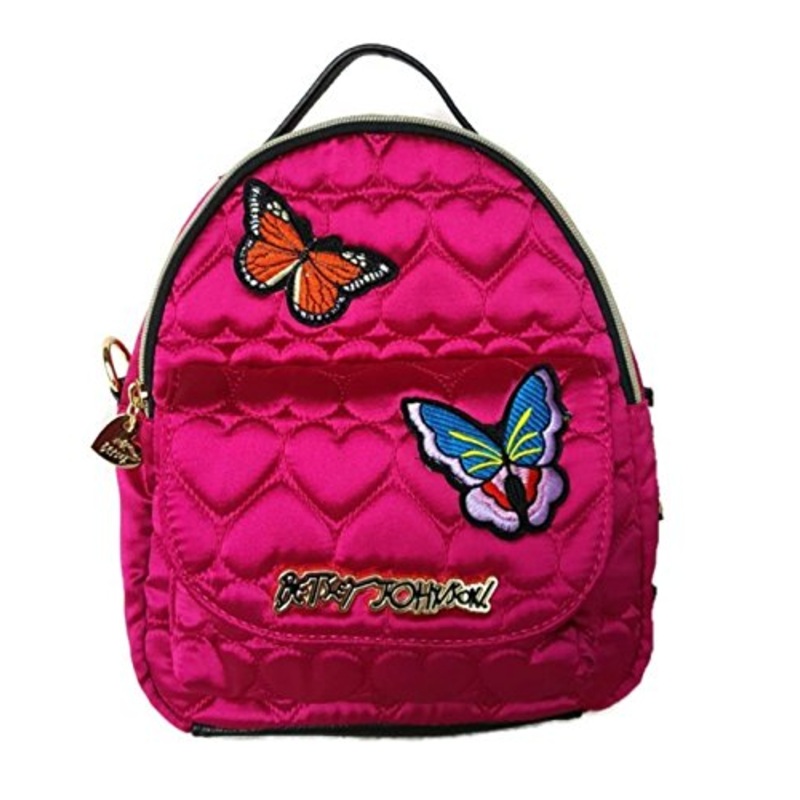 Betsey Johnson Backpack Convertible Fushia