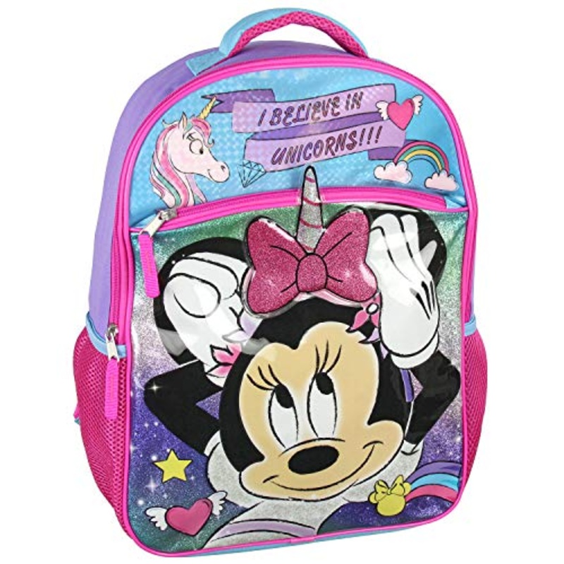 Disney Minnie Mouse I Believe In Unicorns 16" Backpack