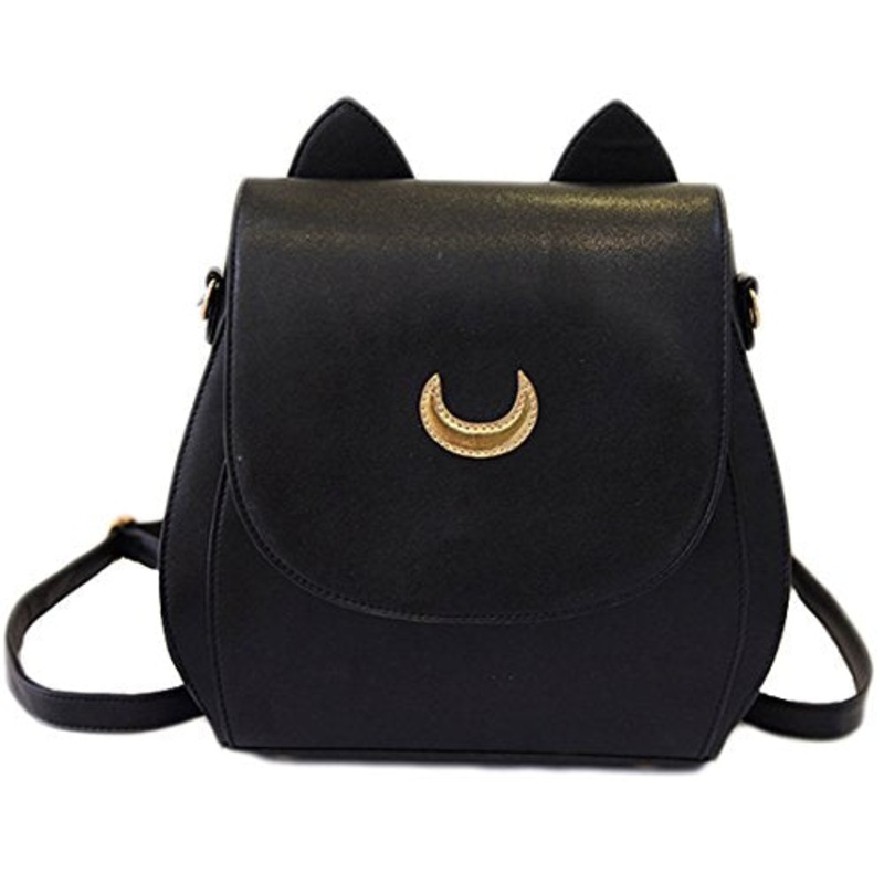 Sailor Moon Anime Cosplay Bag Backpack School Bag (Black)