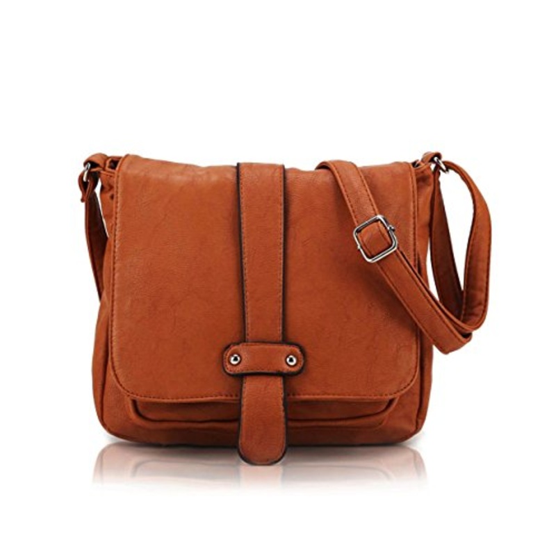Scarleton Accent Strap Flap Crossbody Bag H153925 - Camel