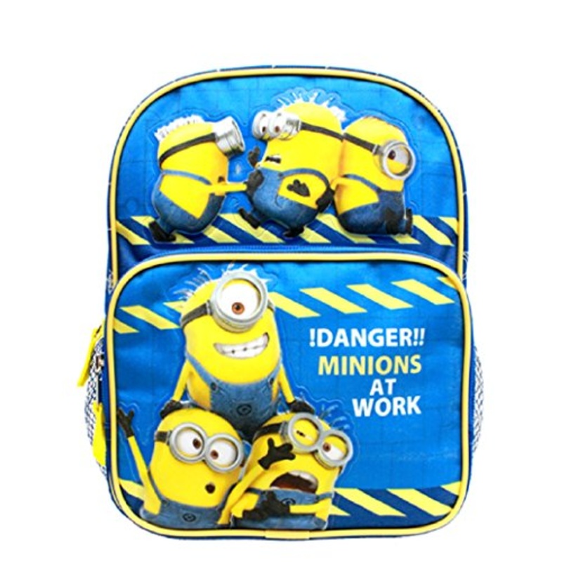 10' Despicable Me Minions On Top Of Front Pocket 2 Minions On Pocket Backpack
