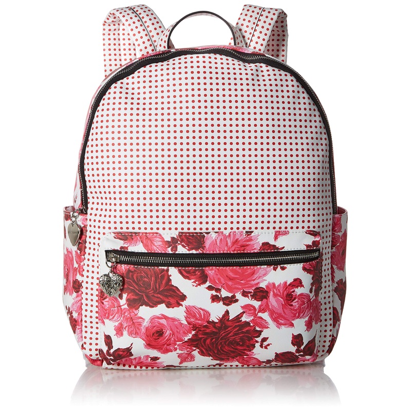 Betsey Johnson Large PVC Floral Backpack, Pink