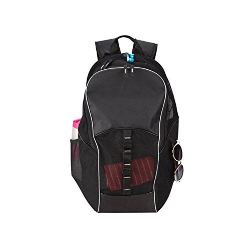 Goodhope Bags Mesh Tablet/Computer Sports Backpack With Ear Phone Outlet, Black