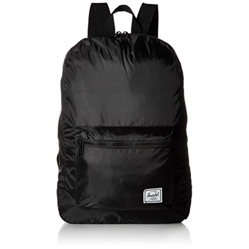 Herschel Packable Casual Daypack, Black/Black, 17.75" x 12.5", 24.5L
