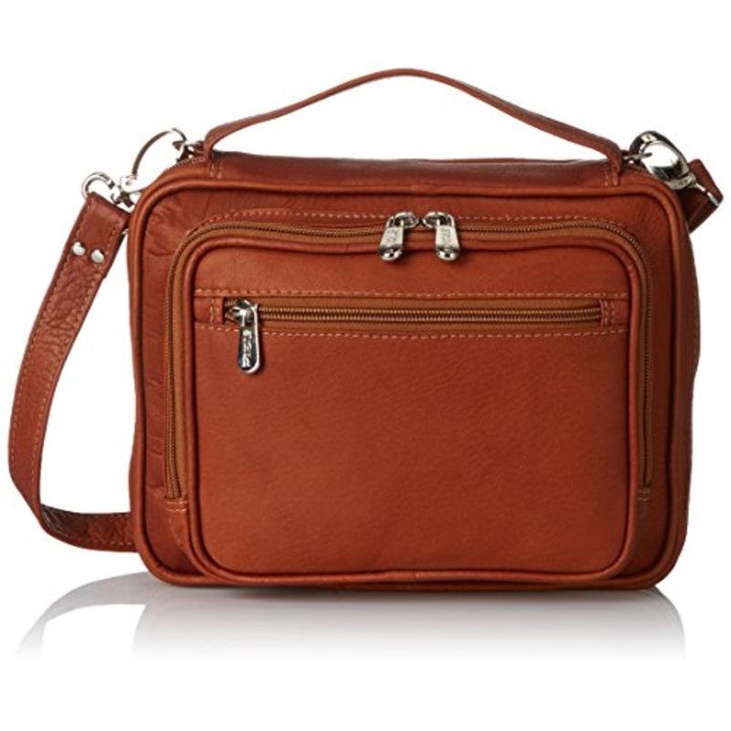Piel Leather Multi-use Tablet Carry-all, Saddle