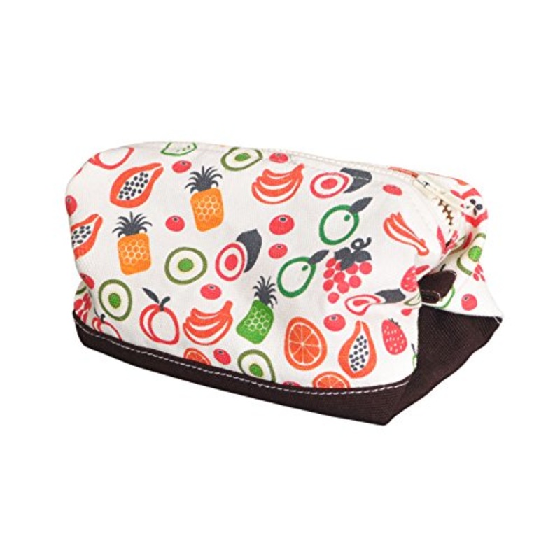 Vietsbay'S Women Food Doodles 1Print Canvas Toiletry Bag Makeup Cosmetic Pouch