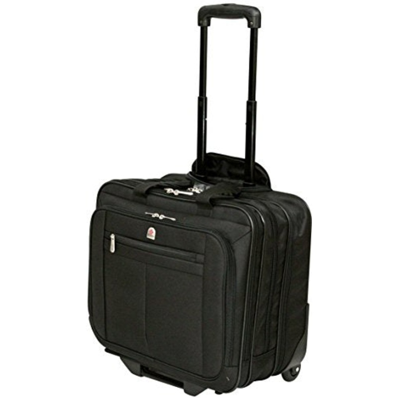 Executive Laptop Roller Bag Wheeled Pilot Case Briefcase Overnight & 15" - 17" Laptop Compartment