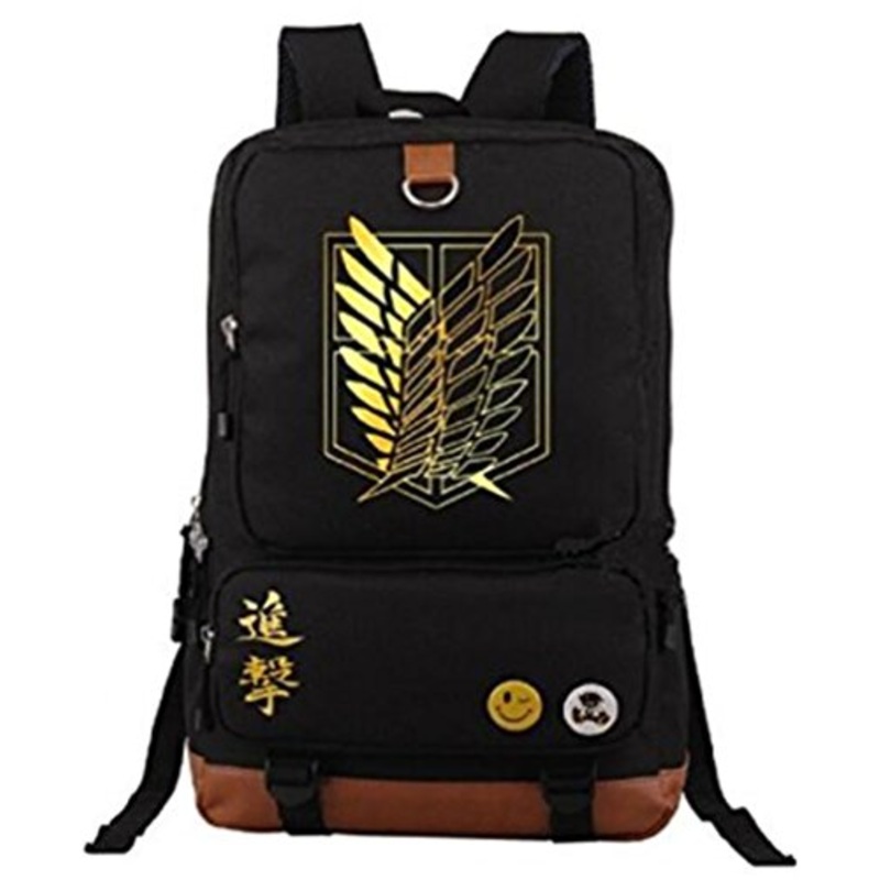 Gumstyle Anime Attack on Titan Large Capacity School Bag Cosplay Backpack Black
