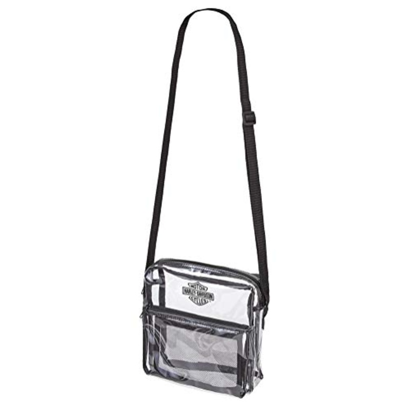 Harley Davidson Security Messenger Bag Sling Tote, Clear, One Size