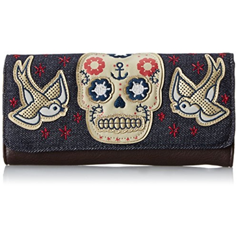 Loungefly LF Sugar Skull Sparrows Wallet,Black,One Size