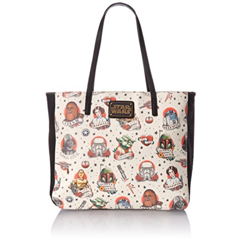 Loungefly Star Wars Tattoo Flash Print Faux Tote Bag, Multi, One Size