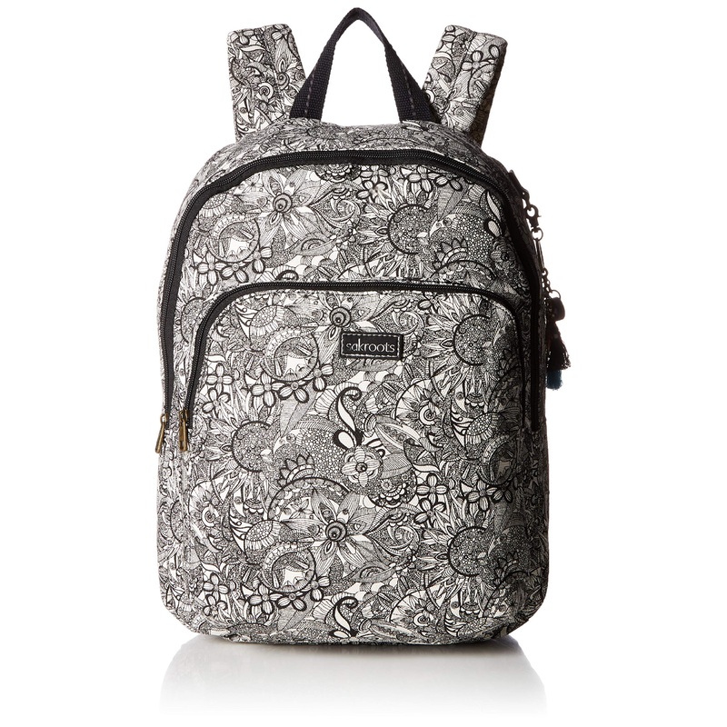 Sakroots Unisex-adults Artist Circle Medium Backpack, Black/White Spirit Desert