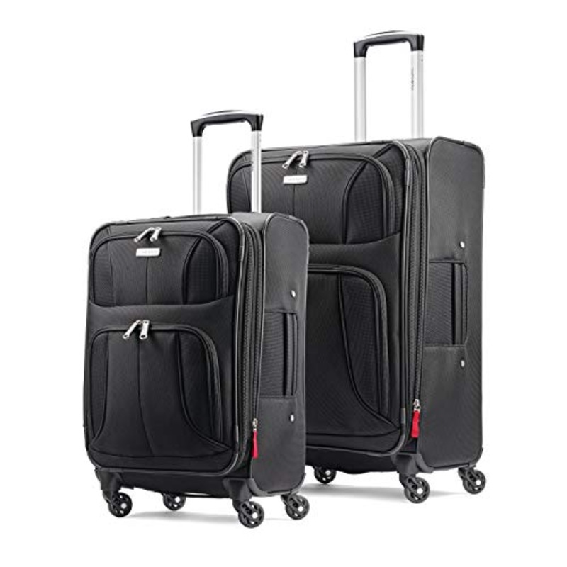 Samsonite Aspire xLite Expandable Softside Set with Spinner Wheels, 2-Piece (20"/25"), Black