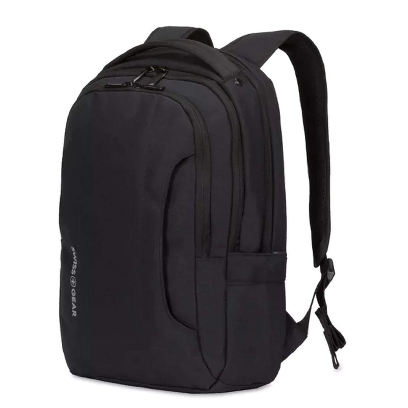 SWISSGEAR 3573 LAPTOP BACKPACK for School, Work, and Travel- BLACK/WHITE LOGO