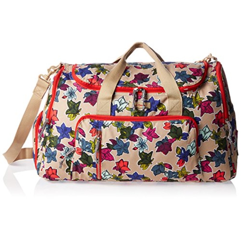 Vera Bradley Lighten Up Ultimate Gym Bag, Falling Flowers Neutral