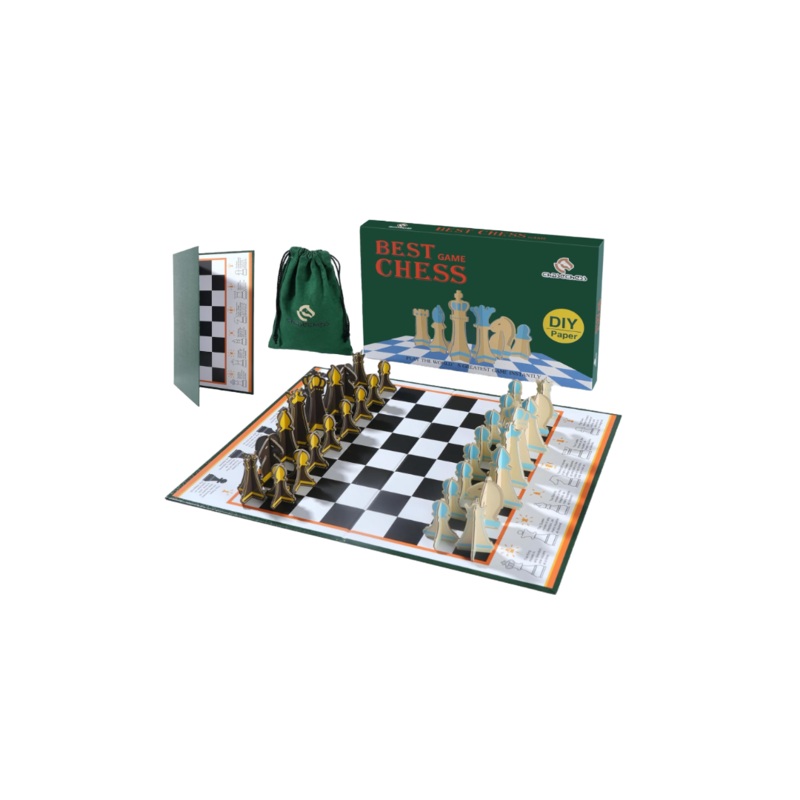Travel DIY Game- Paper Chess Board Set