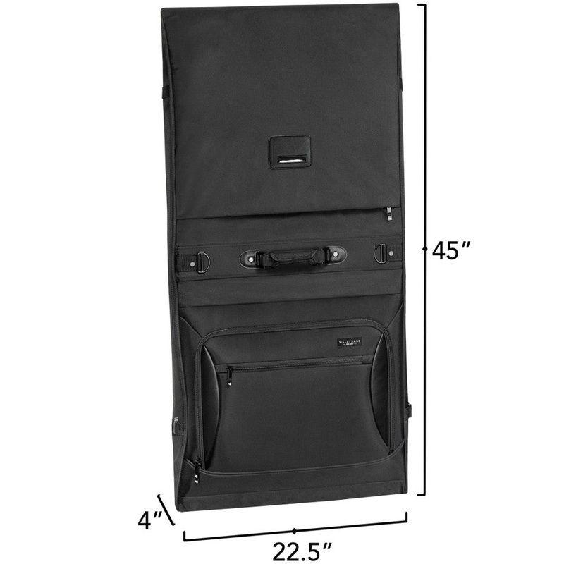 Clemco WallyBags Solutions 45" Premium Garment Bag with Shoulder Strap 1045 Black
