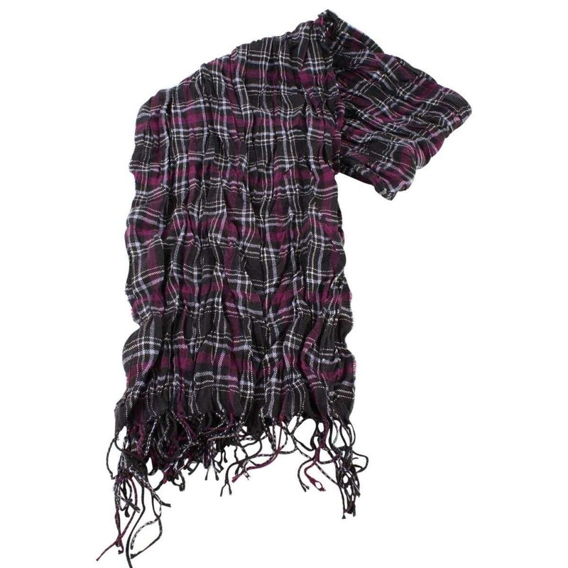 Bassin and Brown Grant Scrunched Scarf  - Black/Purple