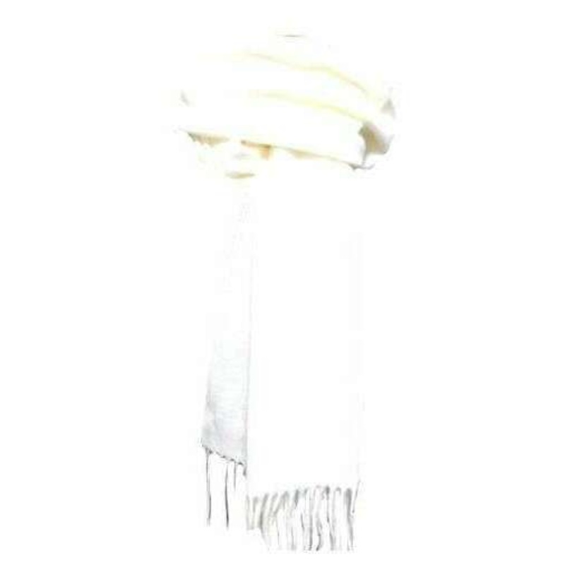 Knightsbridge Neckwear Plain Soft Wool Scarf - White