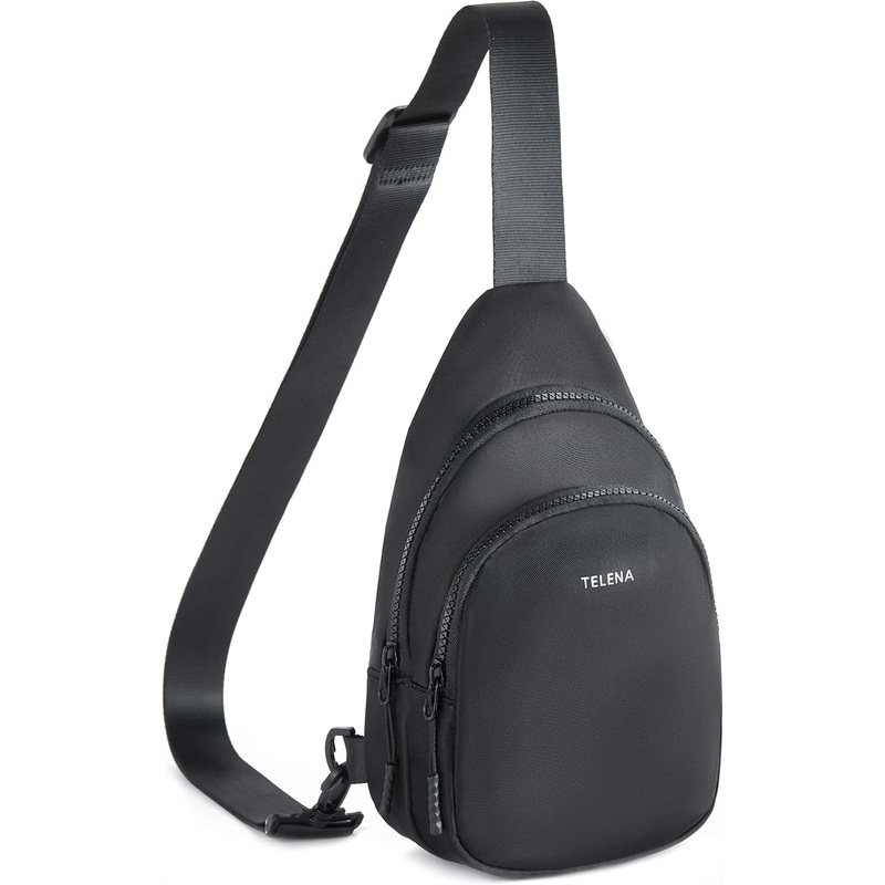 Telena Sling Bag for Women Crossbody Bags Fashion Fanny Pack Cross Body for Travel Hiking Cycling 1-Black