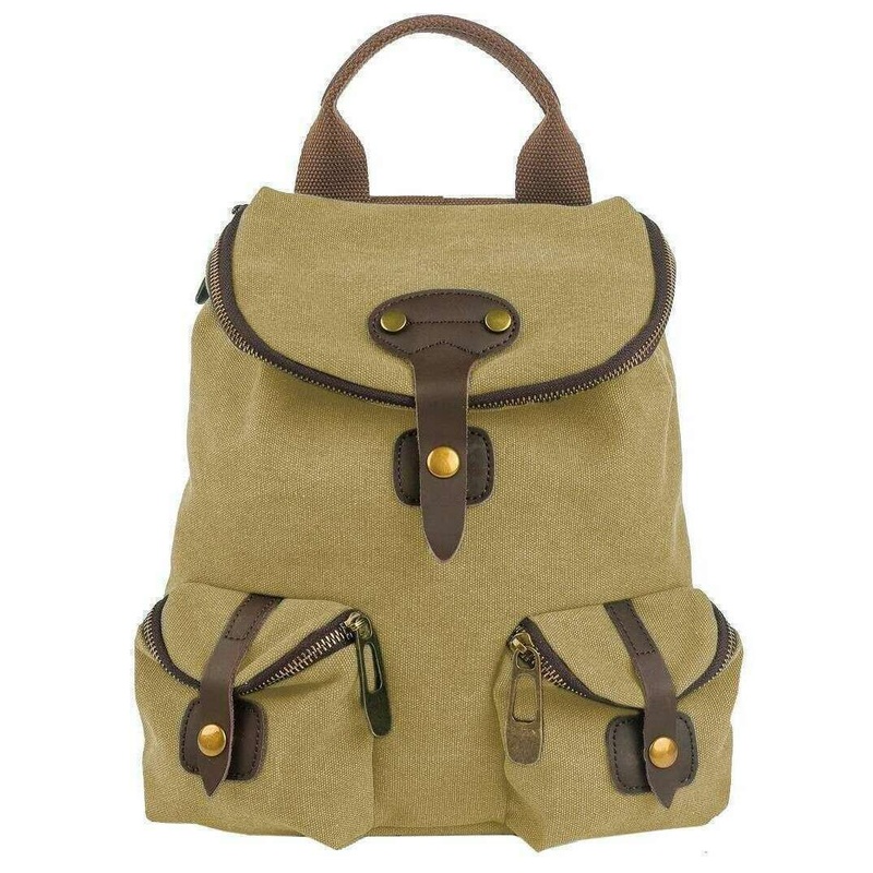 ZEDE Saint Paul Small Backpack - Beige Khaki
