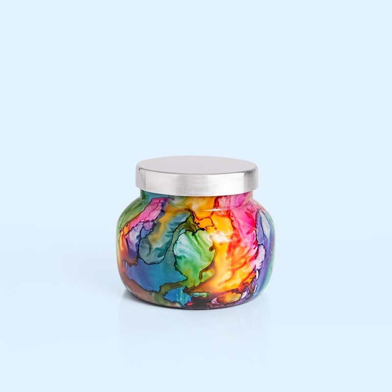 Capri Blue Volcano Rainbow Watercolor Petite Signature Jar, 8 oz