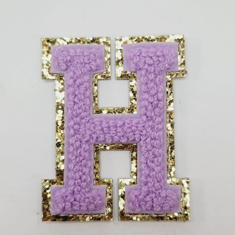 Varsity Letter Patch H - Lavender