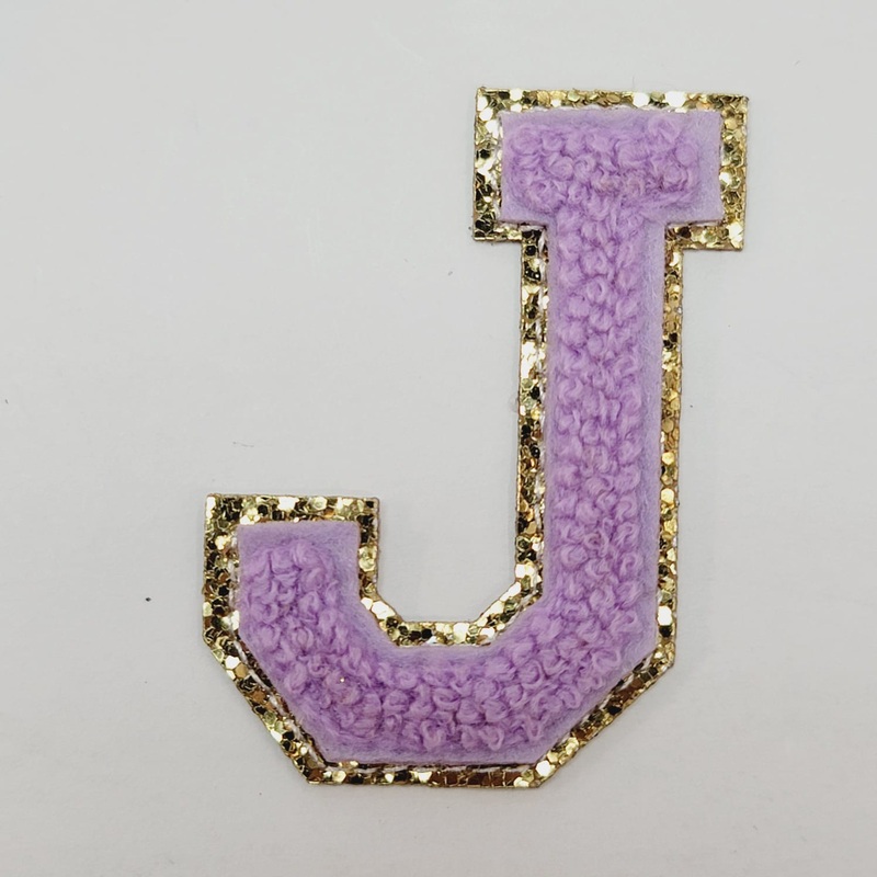 Varsity Letter Patch J - Lavender